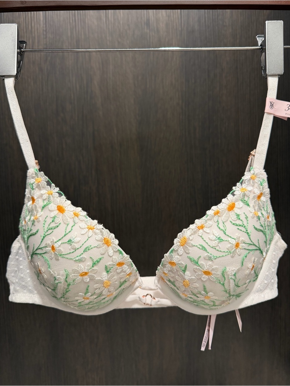 NWT Dream Angels Daisy Chain Embroidery Push Up Bra 34A